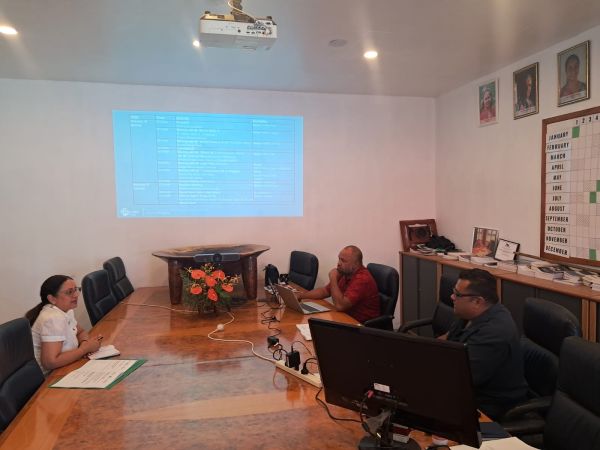 A/Prof Dorin Gupta meeting at MORDI Tonga Trust Headquarters.