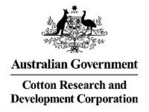 Logo for the Cotton Research and Development, Australian Government