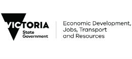Logo for the Victoria State Government, Economic development, jobs, transport and resources