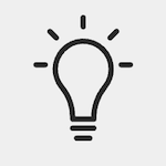 An icon of a light bulb